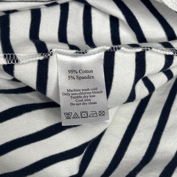 💙 Duffield Lane Striped Short sleeve Dress Women’s Large NWT Cotton Spandex 💙 - Picture 9 of 12